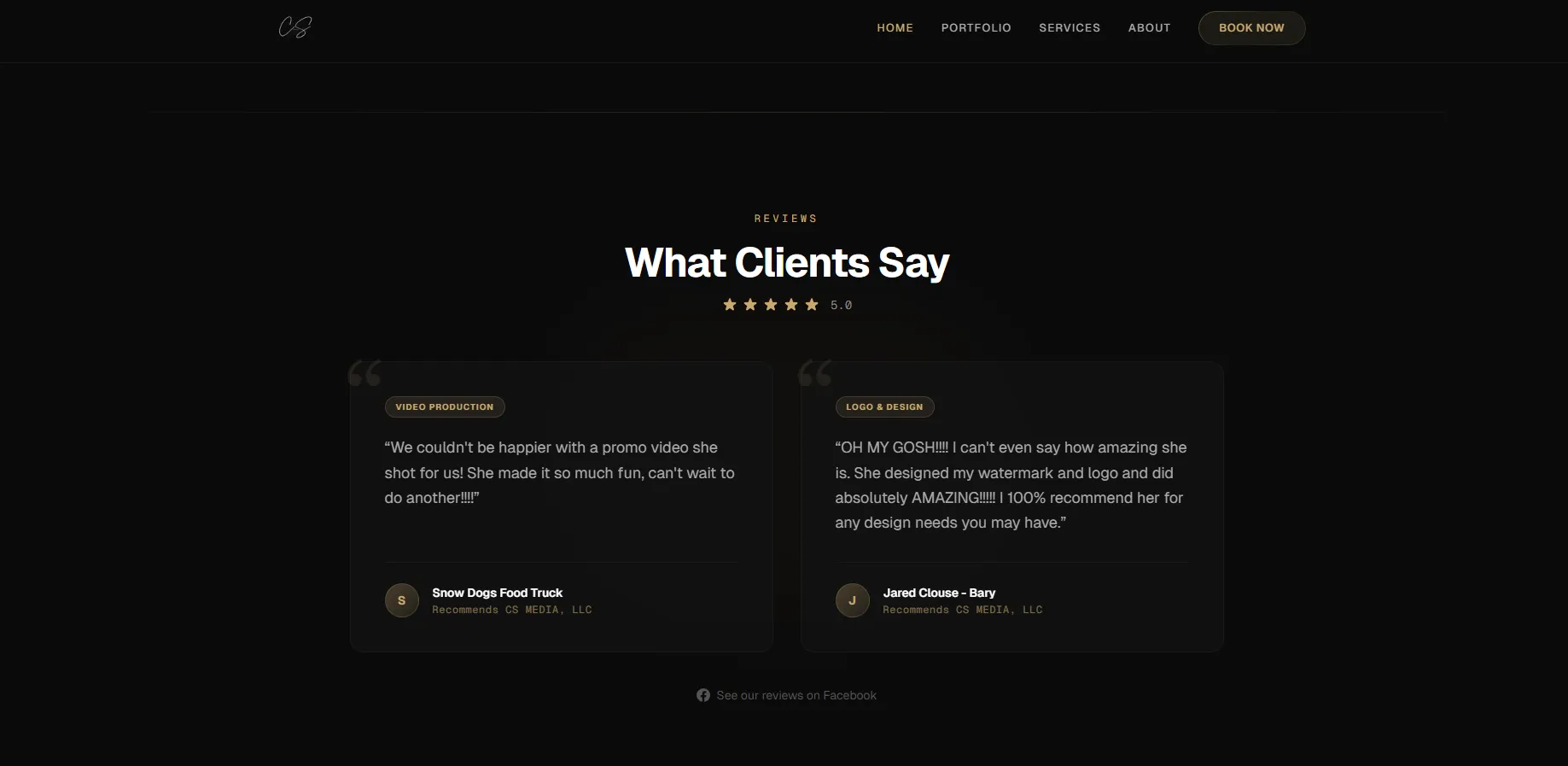 CS Media website designed by Studio 925 — screenshot 4