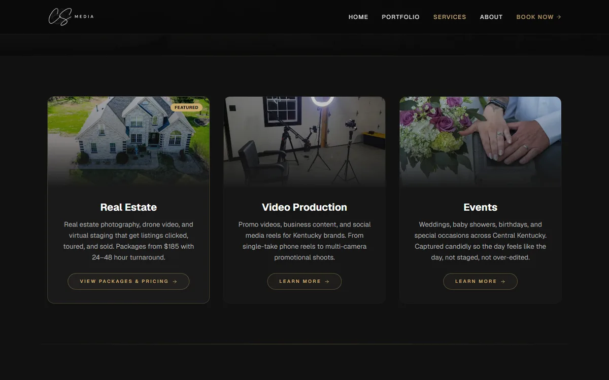 CS Media website screenshot 4
